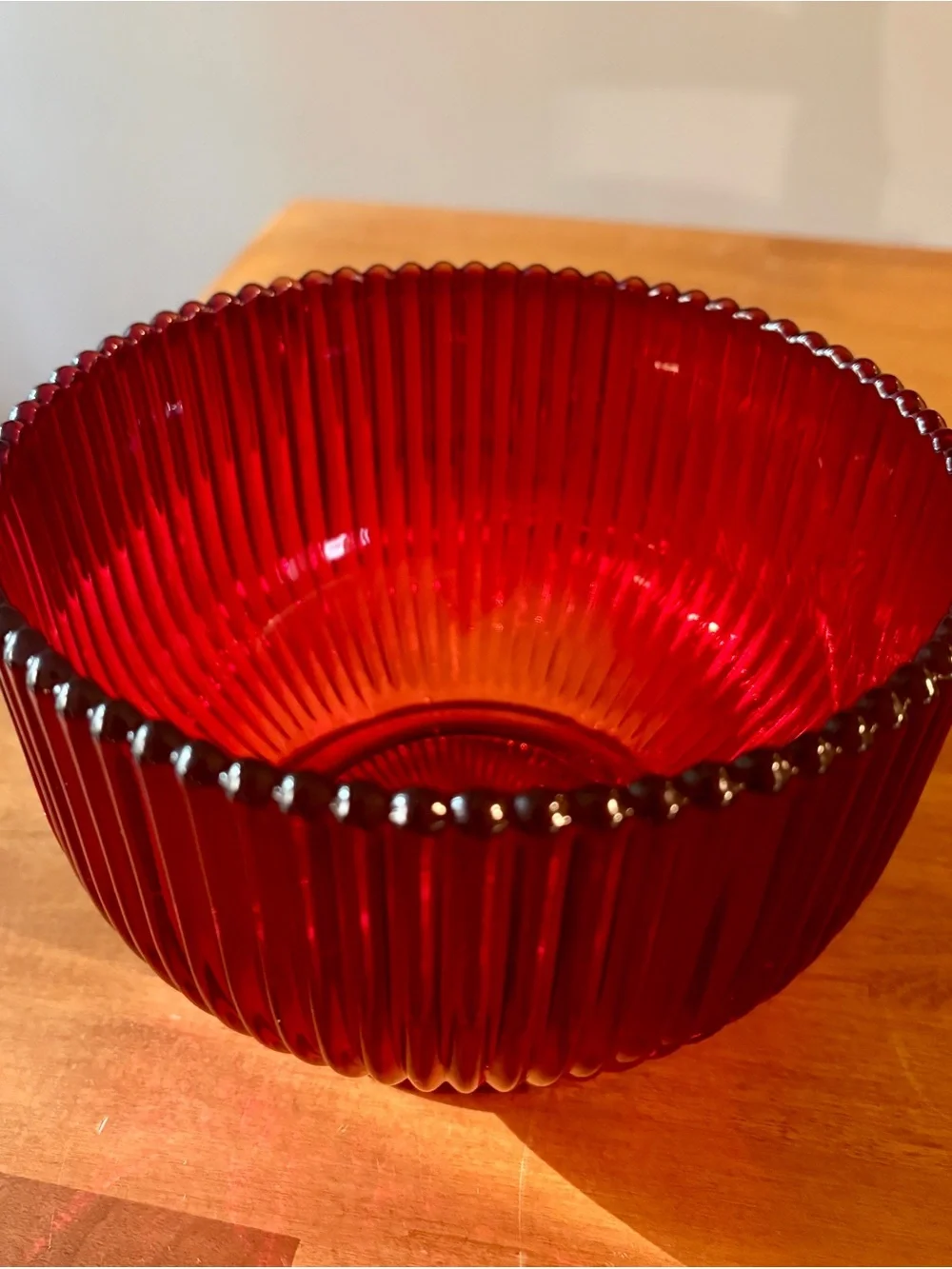 Vintage 1930’s Anchor Hocking Ruby red serving bowl